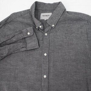 Carhartt Kyoto Shirt Men's 2XL Slim Speckled Long Sleeve Button Down Cotton
